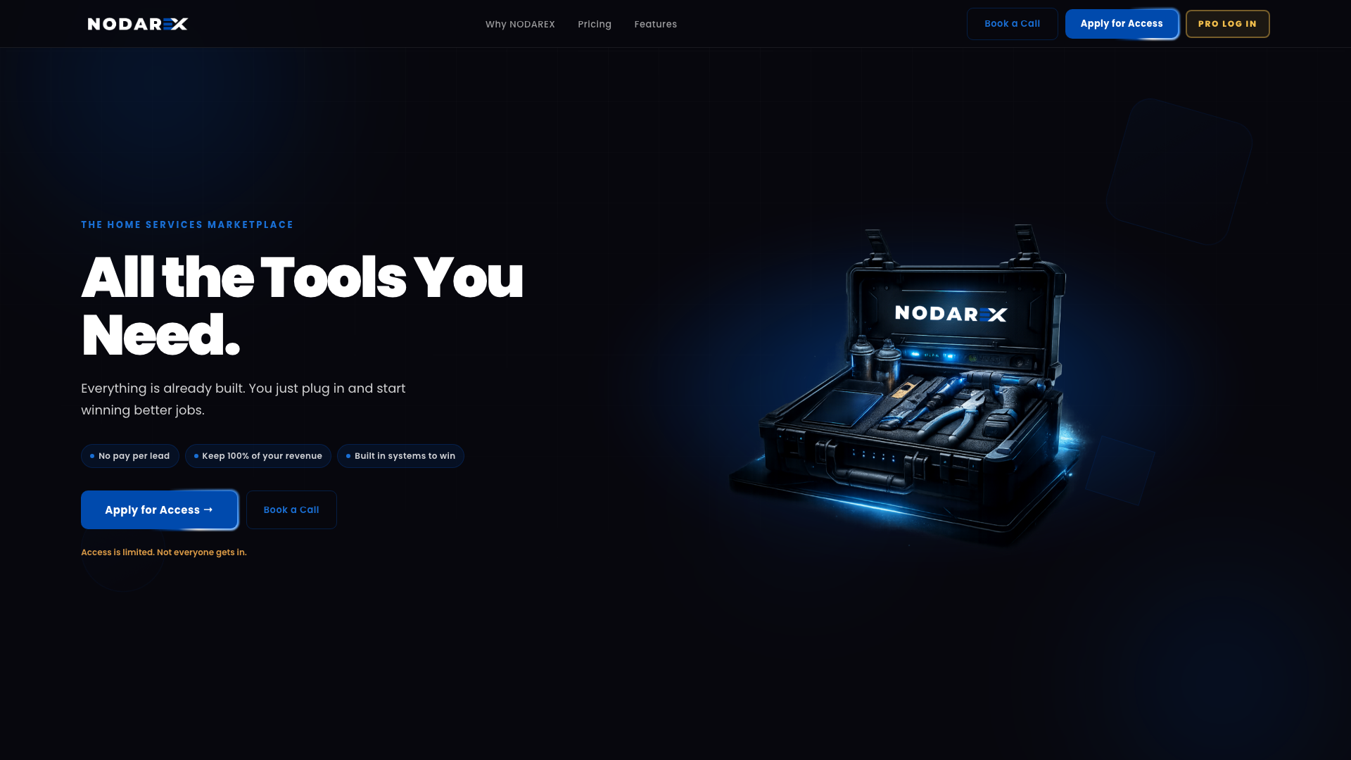 NODAREX PRO contractor portal.